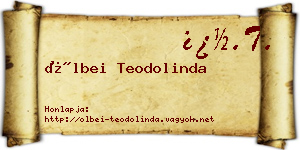 Ölbei Teodolinda névjegykártya